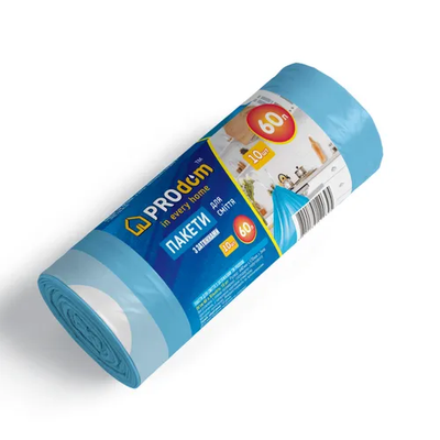 Пакеты для мусора с завязками ТМ PROdom (60*10) 00011009001 фото